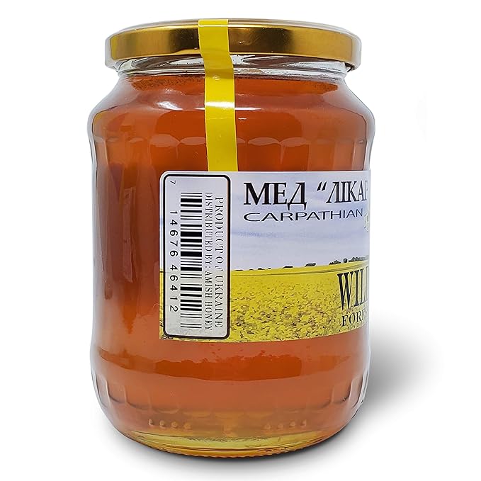 Carpathian Raw Honey Wild Berry | 100% Pure Unfiltered Unpasteurized Ethically Sourced | Glass Jar 908g