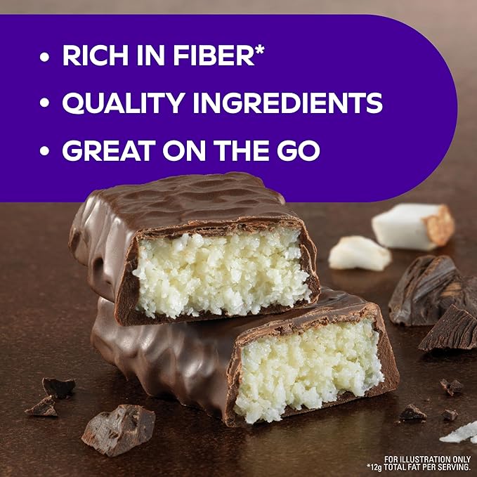 Atkins Endulge Caramel Nut Chew Bar Dessert Favorite 1g Sugar Good Source of Fiber Low Sugar 10 Count &amp Endulge Chocolate Coconut Bar Dessert Favorite High in Fiber 1g Sugar 16 Count