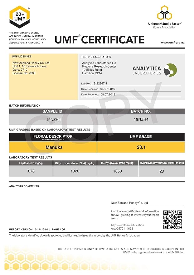 New Zealand Honey Co. Manuka Honey Special Bulk Package UMF 15+ / UMF 20+