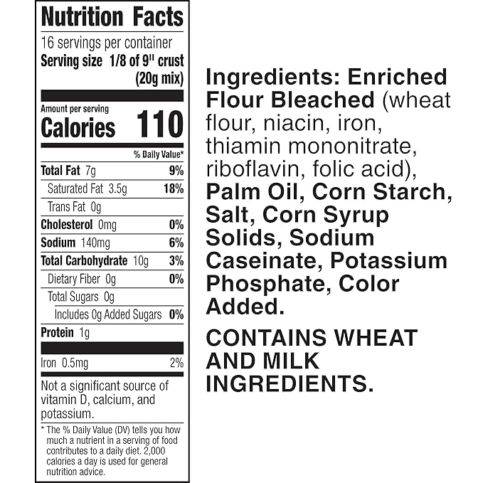 Betty Crocker Pie Crust Mix Makes Two 9-inch Crusts 11 oz. (Pack of 12)