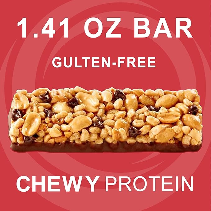 Kirkland Peanut Butter &amp Semisweet Chocolate Chip Protein Bars – 10g Protein Gluten Free Kosher 42 Count 1.41 oz Bars Net Wt 59.2 oz