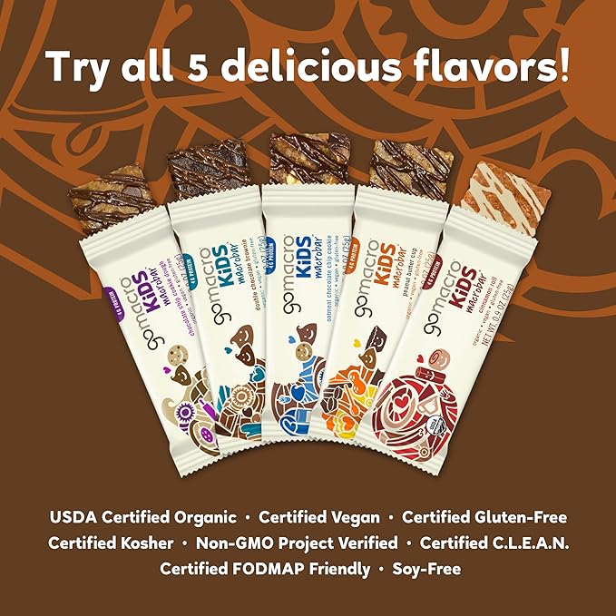 GoMacro Macrobar Organic Vegan Protein Bars - Blueberry + Cashew Butter &amp Oatmeal Chocolate Chip (2.3 Ounce Bars 12 Count) (Pack of 2)