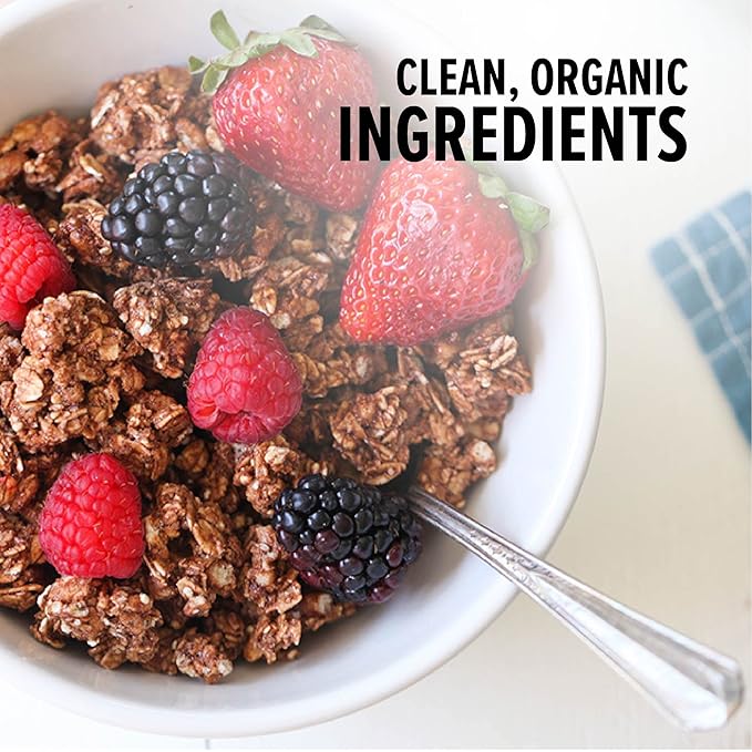 One Degree Organic Foods Sprouted Oat Quinoa Cacao Gluten Free Granola - USDA Organic Vegan (11 oz. - 6 pack)