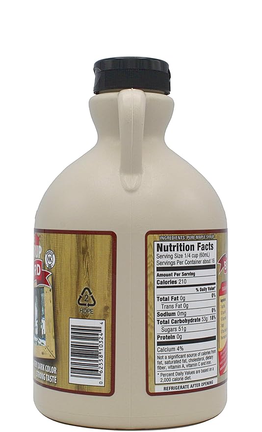 BERNARD - Pure Maple Syrup Grade A Very Dark Strong Taste 1x32oz