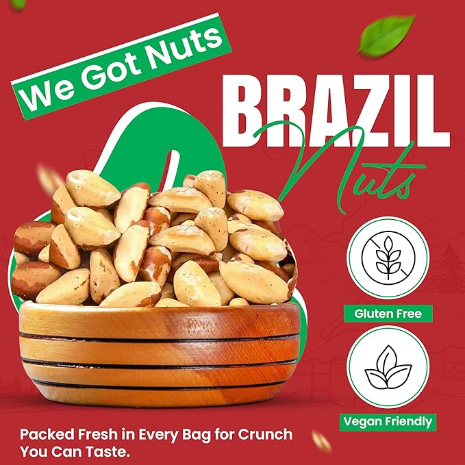We Got Nuts Whole Brazil Nuts - 3 Pounds Shelled Raw Natural No Preservatives Added Non-GMO NO PPO 100% Natural