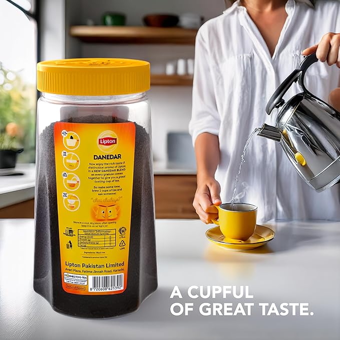 Lipton Yellow Label International Blend | Strong Black Tea | Danedar | Loose Tea with Bigger Granules | Bold &amp Rich Flavor For Tea Lovers | 475g