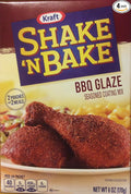 Shake 'N Bake BBQ GLAZE Seasoned Coating Mix 6oz. (4 Boxes)
