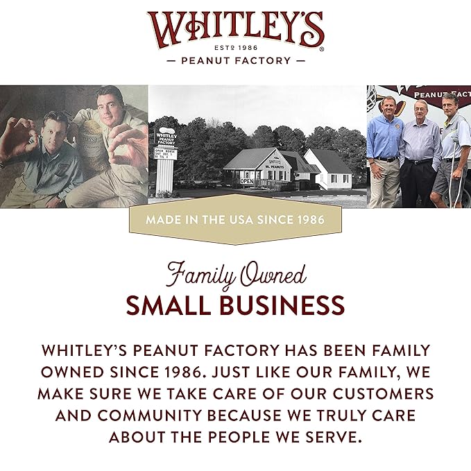Whitley’s Salted Virginia Peanuts – Super Extra Large 'Home Cooked' Virginia Peanuts (32 Ounce Tin)
