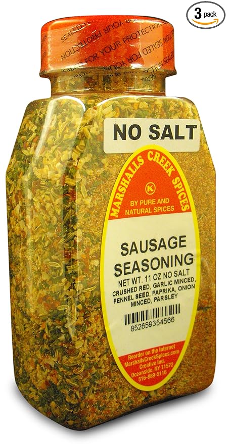 Marshalls Creek Spices (3 PACK) SAUSAGE SEASONING NO SALT