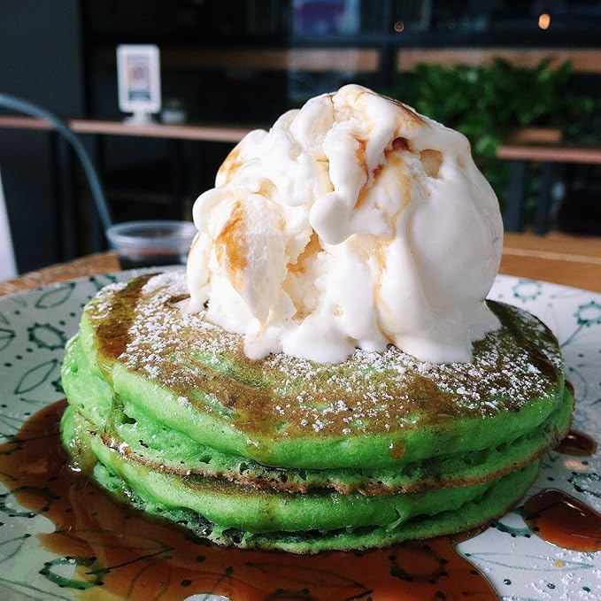 Pandan Fragrant Pancake -Light and Fluffy. No Preservatives Low Sugar. Good for Breakfast and for Any occassion. A tropical floral aroma dancing with slight note of Vanilla