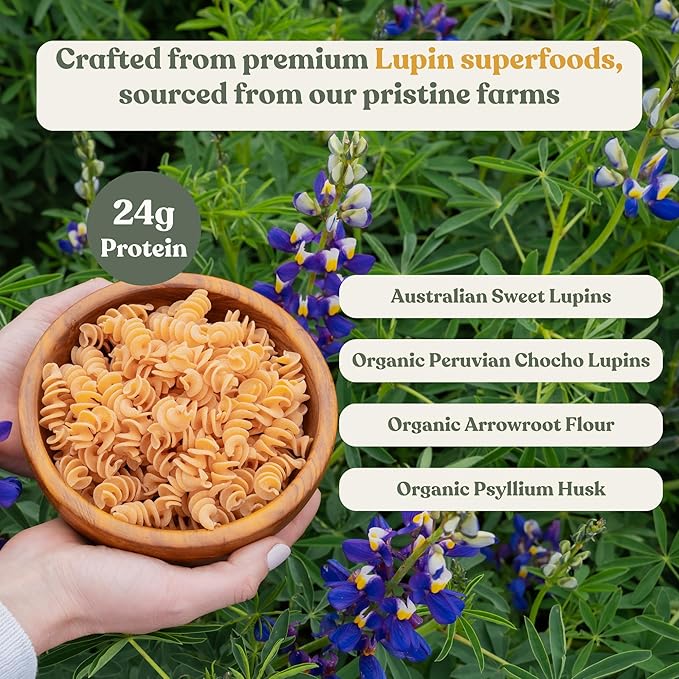 Chef’s Kiss Protein Strozzapreti | 24g Protein High Fiber | Gluten Free Plant-Based Lower Carb Pasta Made from Lupins | No Fillers No Gums | Nutrient Dense High Protein | Non GMO | 3-pack (8 oz)