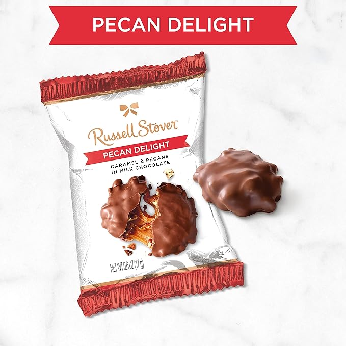 Russell Stover Milk Chocolate Pecan Delight - 0.6 oz (Pack of 36)