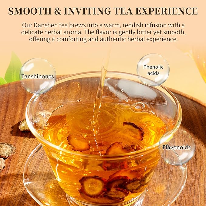 Hee Creek Salvia Root Slices 300g/10.58 Dried Dan Shen Herb Tea Cut Natural Chinese Herbal Tea No Additives Non-Sulfur Fumigation Premium Hand Selected 丹参 丹参片