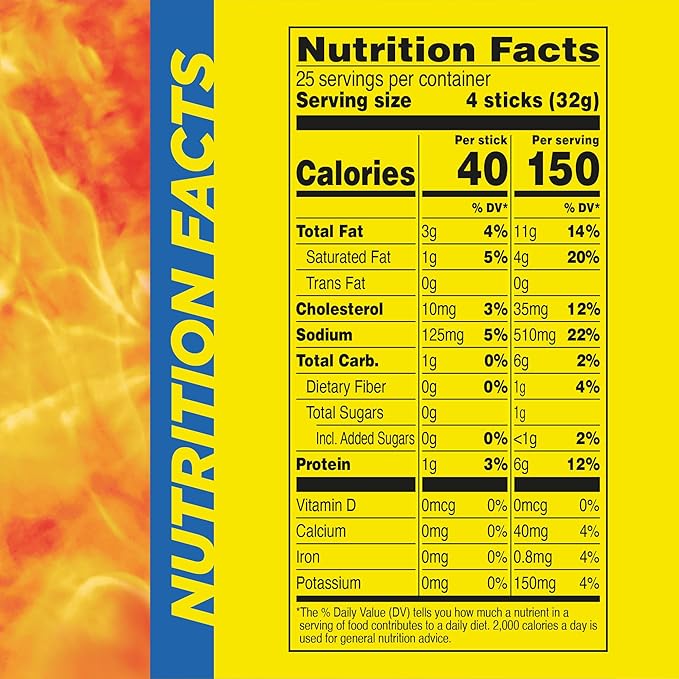 Slim Jim Smoked Meat Sticks Mild Flavor 6g Protein Per Serving Snack Size 0.28 oz. (100 Count)