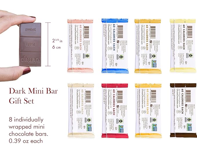 Chuao Chocolatier Chocolate Mini Gift Box | Gourmet Chocolate Assorted Bars European No Preservatives | For Gift Baskets Christmas Valentines Day Gifts for Women Men Birthday Thank You Care Pac