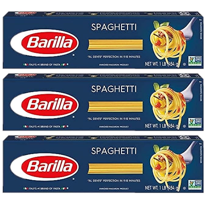 Barilla Pasta 12-16oz Boxes Pack of 3 Boxes (16oz Spaghetti)