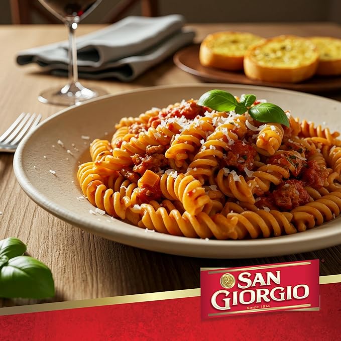 San Giorgio Rotelle Pasta 12-Pack (16 oz Each) – Classic Wheel-Shaped Pasta for Fun &amp Flavorful Dishes