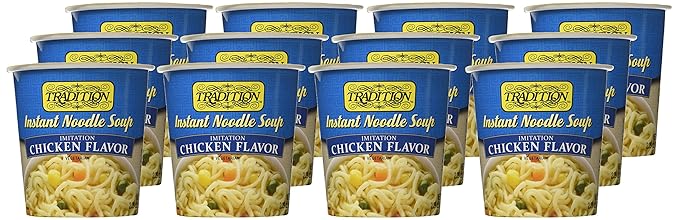 Tradition Imitation Chicken Flavor Instant Noodle Soup 2.29 ounce (12 Pack)