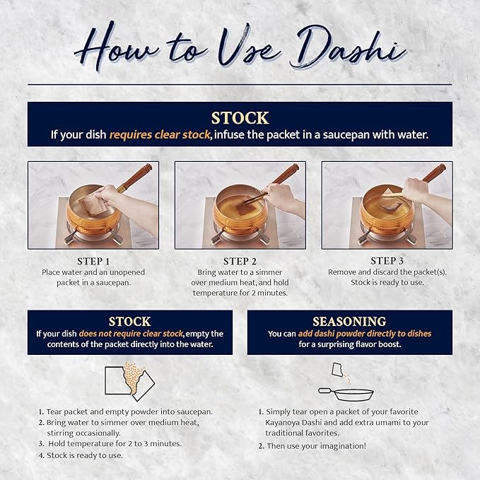 Kayanoya Dashi Original Dashi Stock Powder Dashi Powder with Superb Flavor from Skipjack Tuna Flakes Round Herring Grilled Flying Fish and More (8g Packets x 12)