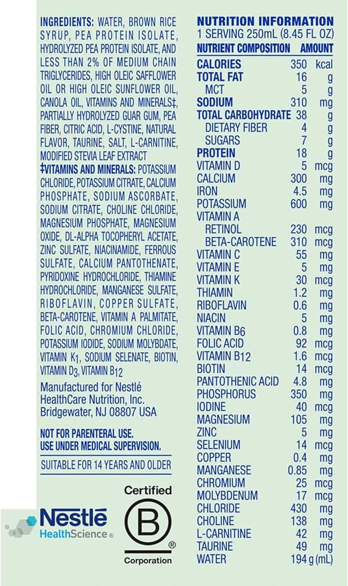Nestle Compleat Standard 1.4 Cal Oral Supplement Vanilla 8.45 oz Carton 6 Count