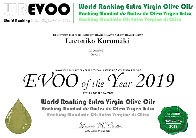 Laconiko Ultra Premium Extra Virgin Olive Oil | NEW 2025/2026 HARVEST | TOP RANKED GREEK OLIVE OIL IN WORLD | 2025 BEST IN GREECE AWARD | 2025 NYIOOC GOLD MEDAL AWARD | MADE IN GREECE | GMO FREE CERTI