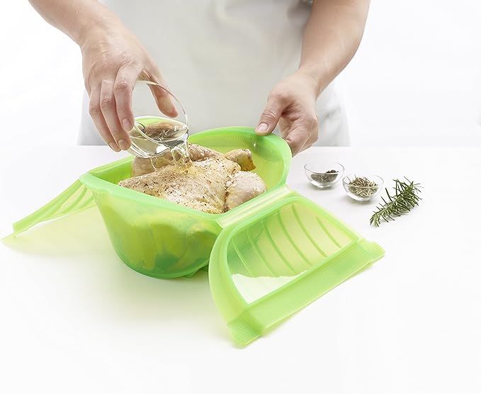 Lekue Kit Deep Steam Case + Recipes Book (Spanish) Green XL