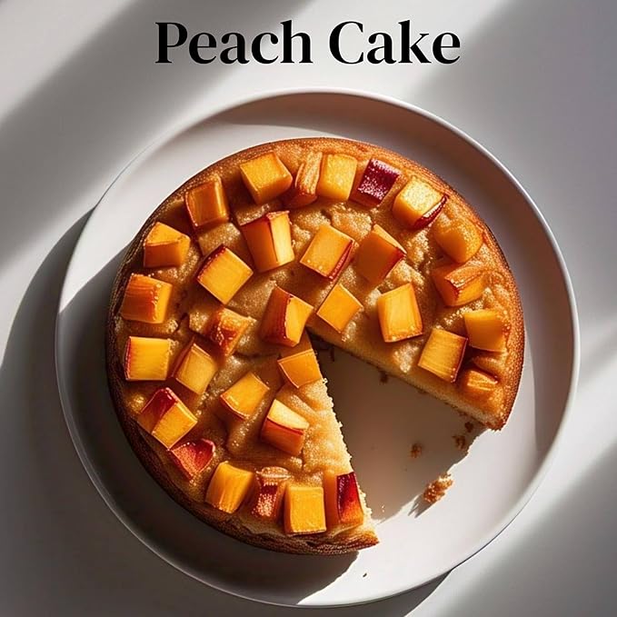 ANDY ANAND CHOCOLATIER Sugar-Free Peach Cake 2 lbs | Juicy &amp Moist Dessert Made with Real Peach Fruit Fluffy Texture &amp Homemade-Style Baking | Diabetic-Friendly Gourmet Cake