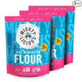 Mightylicious Gluten-Free All-Purpose Flour - Superfine Rice Flour - Non-GMO - Allergen Friendly - Ideal for Baking Cooking and Topping for Cakes Bread Muffins - 3-Pack (66oz Total 4.3lbs)