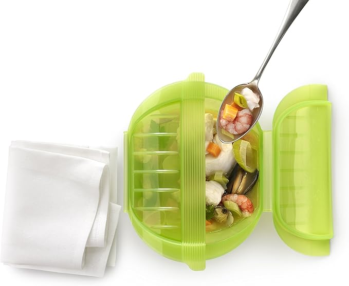 Lekue Kit Deep Steam Case + Recipes Book (Spanish) Green XL