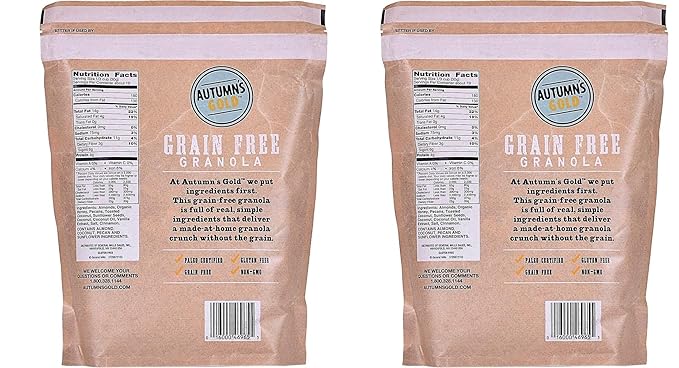 (Pack of 2) Autumn's Gold Grain Free Toasted Coconut Almond Granola 1 lb 4 oz