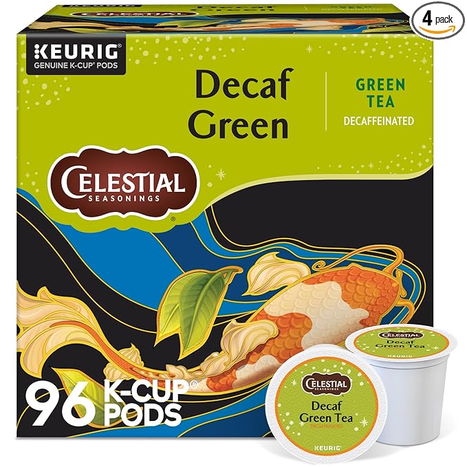 Celestial Seasonings Decaf Green Tea Single-Serve Keurig K-Cup Pods 96 Count