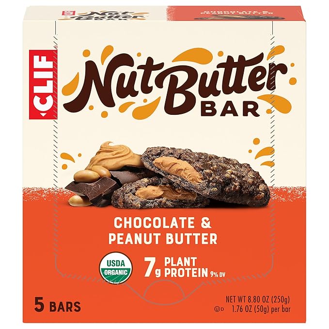 Clif Bar Minis Crunchy Peanut Butter 20 Pack 0.99 oz. and CLIF Nut Butter Chocolate Peanut Butter Bar 5 Pack 1.76 oz.
