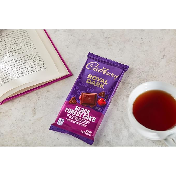 CADBURY ROYAL DARK Black Forest Cake Dark Chocolate Candy Bars 3.5 oz (14 Count)
