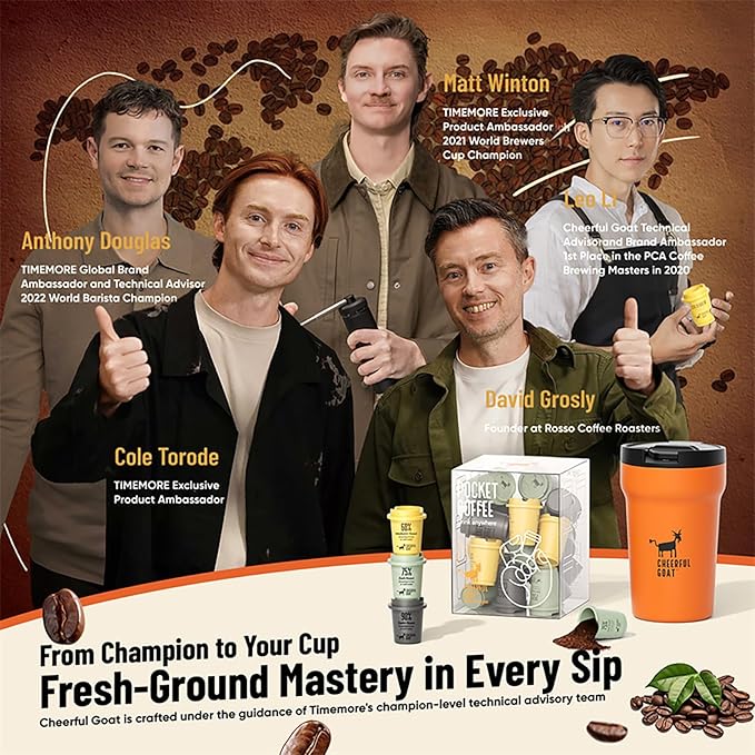 CheerfulGoat Instant Cold Brew Coffee – Speciality Javy Coffee Extract 100% Arabica Freeze-Dried No Sugar No Additives Low Acid Healthy for Iced &amp Hot Coffee Singapore Coffee 15 Servings