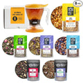 Tiesta Tea Ultimate Live Loose Leaf Kit Tea Starter Kit with High to Non-Caffeinated Blends Hot &amp Iced Brews Includes Black Green Herbal Sample Bags and 16oz Brewmaster Dispensing Infuser