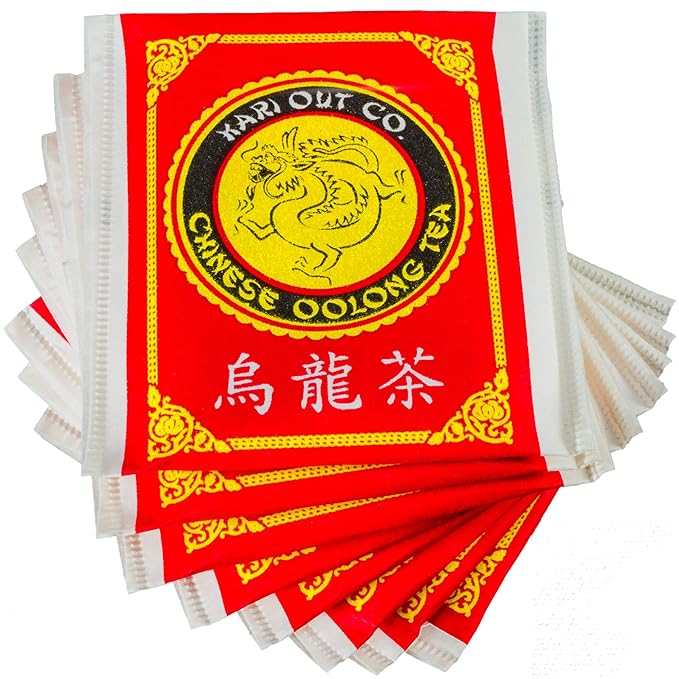 Authentic Restaurant-Grade Oolong Tea Bags 600 Pk. Premium Chinese Tea Sachets for Hot or Iced Caffeinated Drinks. Individually Packed Semi-Fermented Drink for Detox Health Diet Energy 38.4 Oz.
