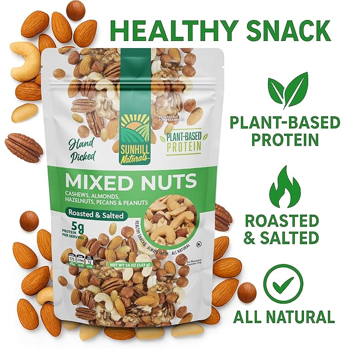 Sunhill Naturals Crystalized Ginger Slices &amp Deluxe Mixed Nuts