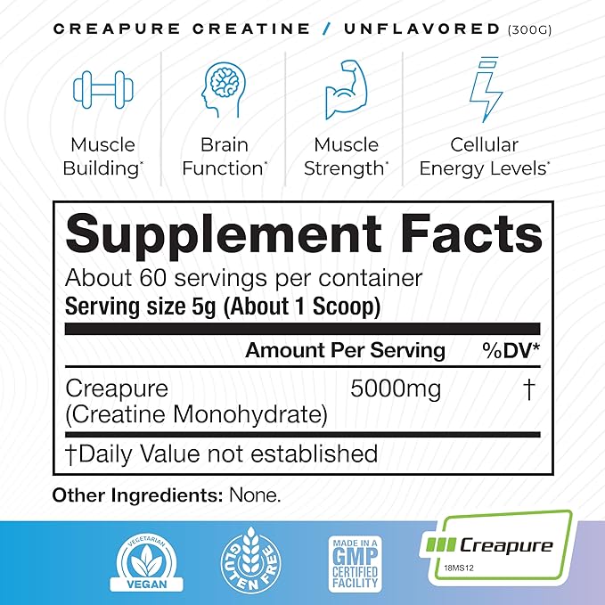 Muscle Feast Isolate + Creatine Bundle: 1 Whey Protein Isolate (Unflavored 2lb) + 1 Creatine Powder (Unflavored 300g) | Premium Supplements Vegetarian Gluten Free