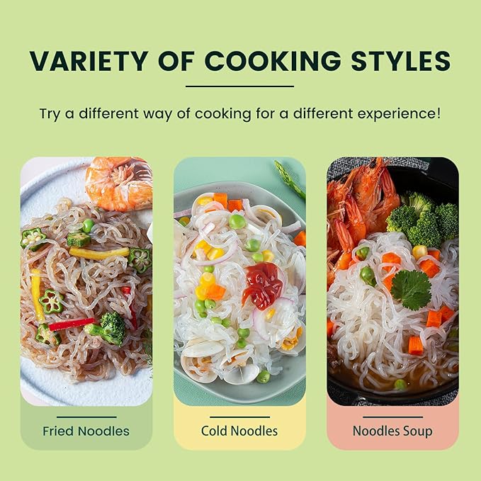 Hethstia Shirataki Noodle Konjac Noodles Pasta Spaghetti Gluten-Free Vegan Keto Friendly Low-Calorie Low-Carb Sugar-Free 56.5 Oz (10 Packs) Low GI Healthy Diet Ready to Eat