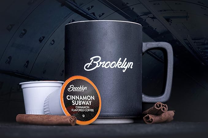 Brooklyn Beans Cinnamon Subway Gourmet Coffee Pods - Compatible with Keurig K Cup Brewers Including 2.0 Machines 40 Count Spicy Cinnamon Flavored