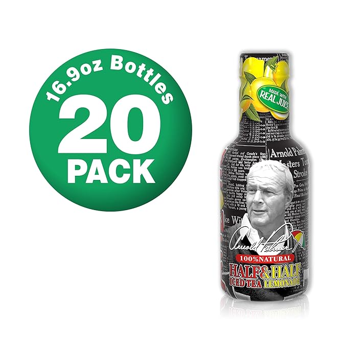 Arizona Arnold Palmer Half Tea Lemonade 16.9 Fl Oz Pack Of 20