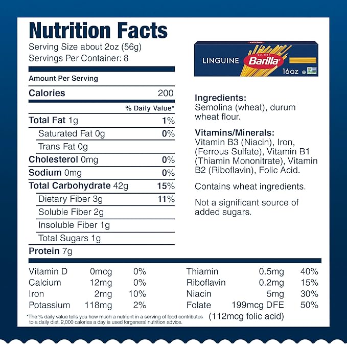 Barilla Linguine Pasta 160 oz. Bag - Non-GMO Made with Durum Wheat Semolina - Kosher Certified