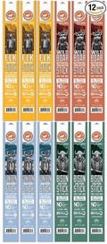 PEARSON RANCH Meat Sticks Variety - Elk Bison Venison Wild Boar - Exotic Jerky Sticks No Added Nitrites High-Protein Paleo &amp Keto Friendly Meat Snacks 1oz sticks Pack of 12