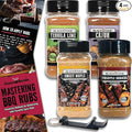 Blackstone Tequila Lime Sweet Maple Pineapple Sriracha Crazy Cajun Seasoning - Griddle Premium BBQ Barbecue Rub 4 Pk Choice Bundle (30.2 oz) + BBQ Guide &amp Opener (6 Items)!