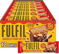 FULFIL Chocolate Peanut Butter Flavored Protein Bar Made with REESE's Peanut Butter Gluten Free with 15g Protein Pantry Staples 12 Count