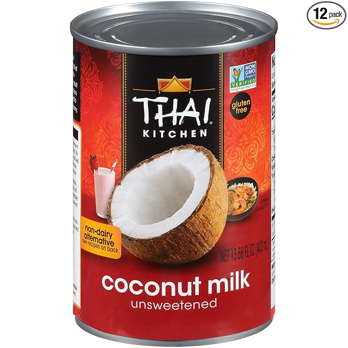 Thai Kitchen Gluten Free Unsweetened Coconut Milk 13.66 fl oz (Pack of 12)