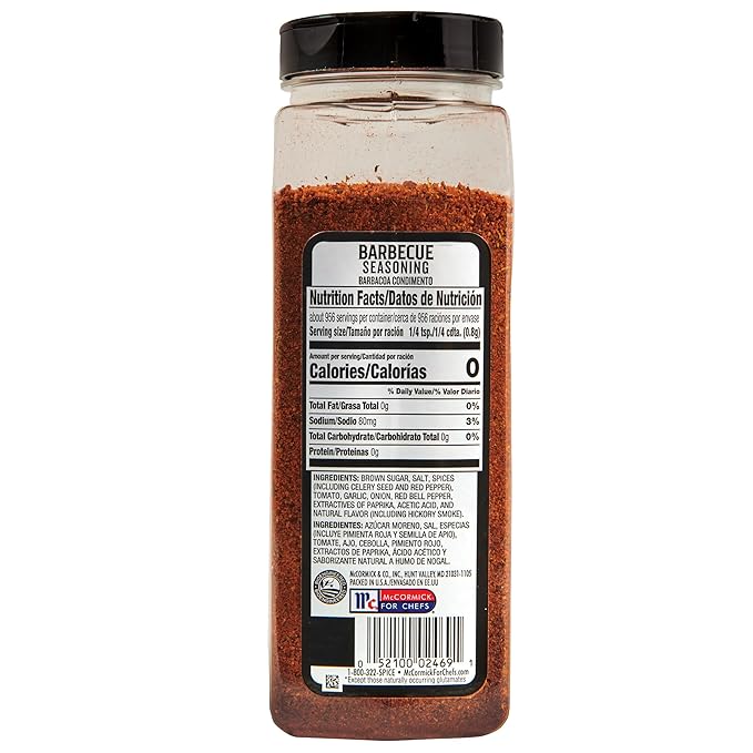 McCormick Grill Mates Barbecue Seasoning 27 oz (Pack of 6) - Six 27 Ounce Containers of Barbecue Rub Perfect for Proteins Vegetables and Fruits