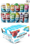 GURU HUNU Freeze Dried Fruit Mix 12 Individual Packs Healthy Fruit Snacks - Variety Pack Dehydrated Fruit Chips Camping Snacks Mixed Fruit - Bulk Dried Fruit No Sugar Added Dry Fruit Snacks Healthy G