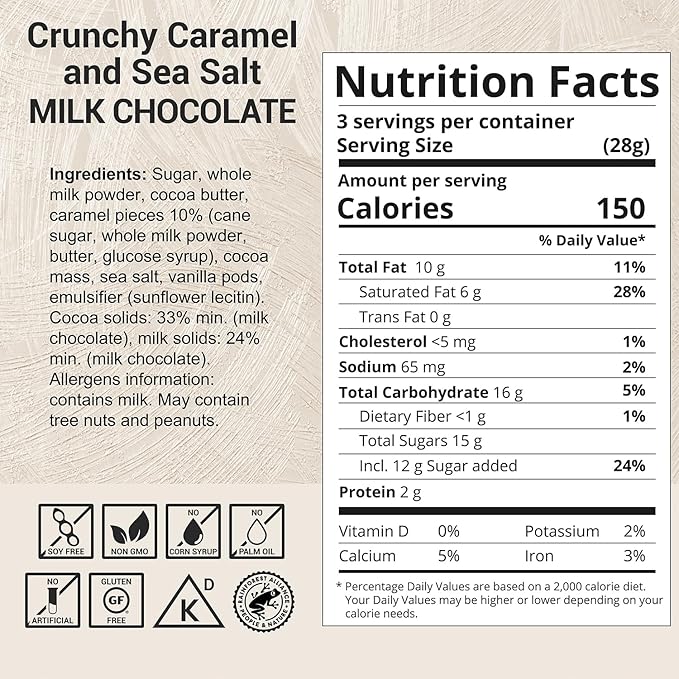 Milkboy Swiss Chocolates Milk Chocolates - Alpine Milk Chocolate Bars with Crunchy Caramel Sea Salt - Gluten-Free Non-GMO All Natural - Made in Switzerland - 3 oz Pack 10