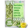 FreshDrinkUS Premium 500+ Natural Stevia Leaves Whole Dried Leaves 100% Pure Stevia Dried Leaves Zero Calorie Sweetener No Additives No Caffeine Vegan
